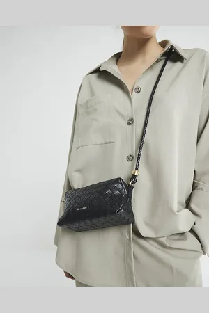 River Island Womens Faux Leather Weave Cross Body Bag