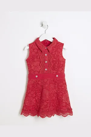 River Island Mini Girls Lace Shirt Dress