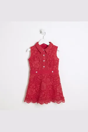 River Island Mini Girls Lace Shirt Dress