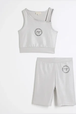 River Island Girls Ri Active Asymmetric Set