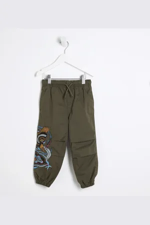 River Island Mini Boys Embroidered Cargo Trousers