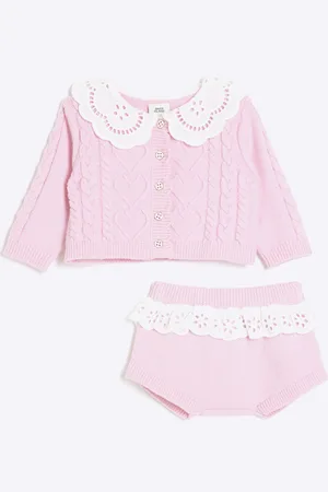 River Island Baby Girls Knitted Cardigan Bloomer Set