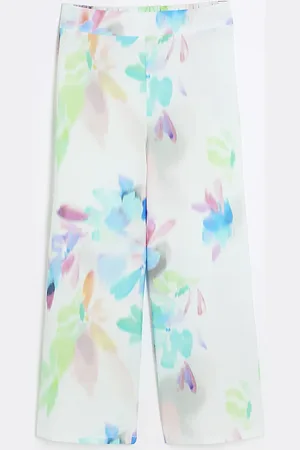 River Island Girls Blur Print Wide Leg Trousers