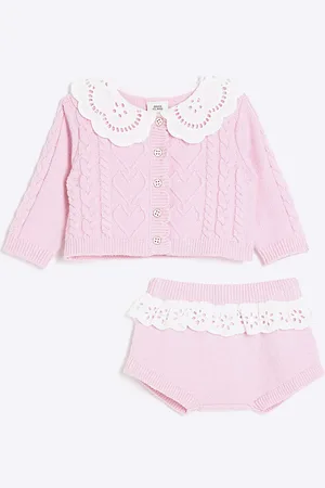 River Island Baby Girls Knitted Cardigan Bloomer Set