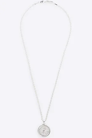 River Island Mens Premium Compass Necklace