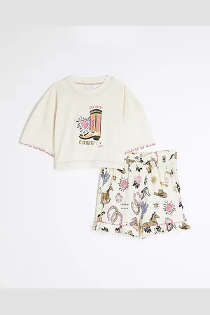 River Island Girls Western Cowgirl Pyjamas Set