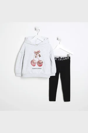 River Island Mini Girls Disco Hoodie And Leggings Set