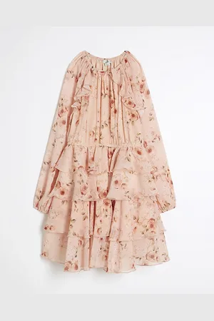 River Island Girls Chiffon Floral Dress