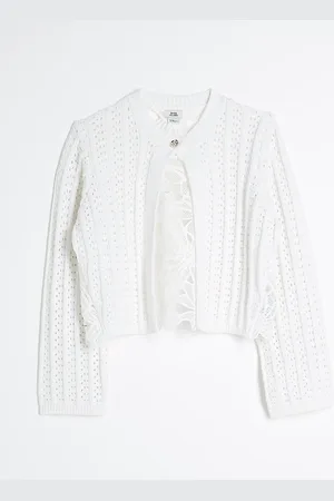 River Island Girls Lace Back Cardigan