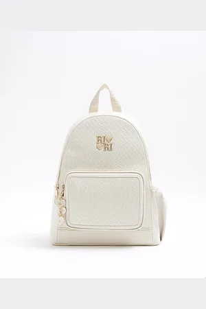 River Island Girls Faux Leather Weave Backpack