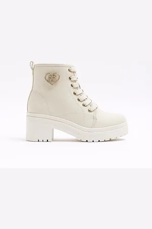 River Island Girls Canvas Heeled Boots