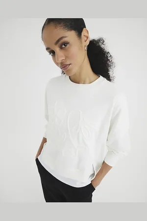 River Island Womens Long Sleeve Embossed Sweatshirt