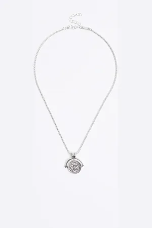 River Island Mens Dragon Spinner Necklace