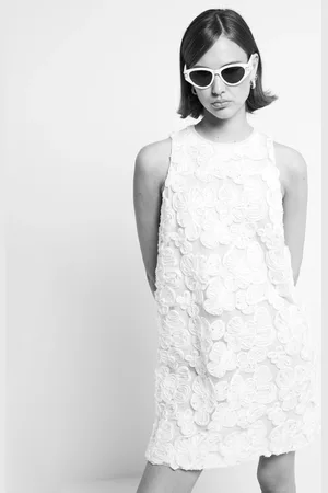 River Island Womens Floral Embroidery Mini Shift Dress