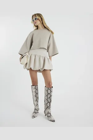 River Island Womens Bubble Hem Mini Skirt