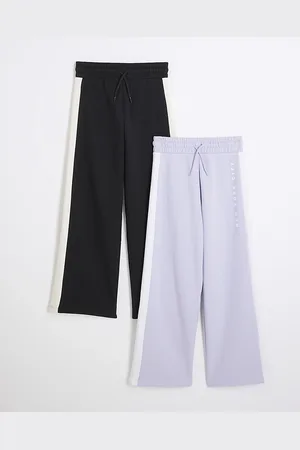 River Island Girls Side Stripe Joggers 2 Pack