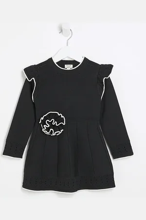 River Island Mini Girls Rose Knit Dress