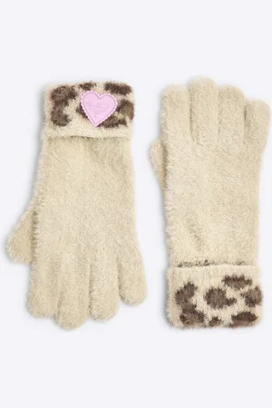 River Island Girls Leopard Print Gloves