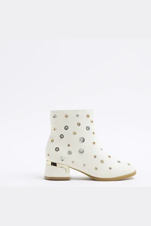 River Island Girls Studded Heeled Boots