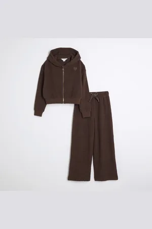 River Island Girls Zip Hoodie Loungewear Set