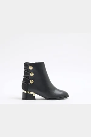 River Island Girls Military Heeled Boots