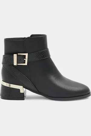 River Island Girls Buckle Detail Heeled Boots