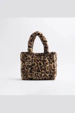 River Island Girls Leopard Faux Fur Shopper Bag