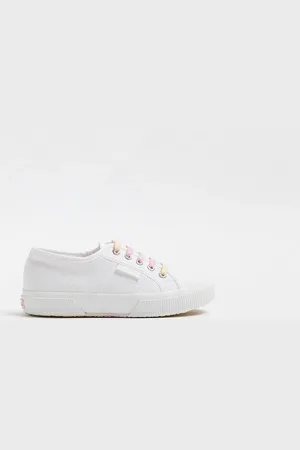 Superga River Island Girls Rainbow Laces Trainers