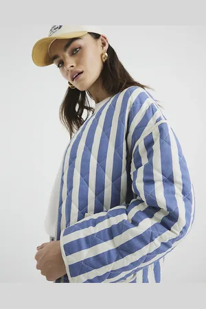 River Island Womens Floral Stripe Reversible Quilted Jacket