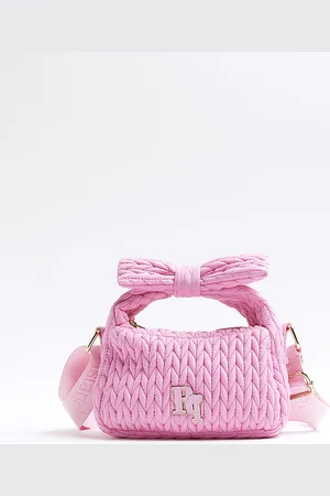River Island Girls Nylon Weave Bow Shoulder Bag