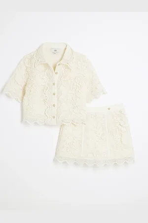 River Island Girls Lace Shirt Set