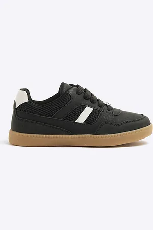 River Island Boys Faux Leather Mesh Trainers