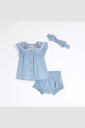 River Island Baby Girls Chambray Blouse Set