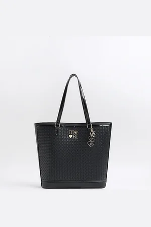 River Island Girls Faux Leather Weave Shopper Bag