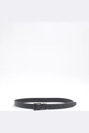 River Island Mens Faux Leather Reversible Textured Belt