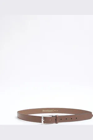 River Island Mens Faux Leather Ri Belt