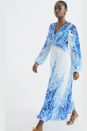 River Island Womens Floral Print Plisse Maxi Dress