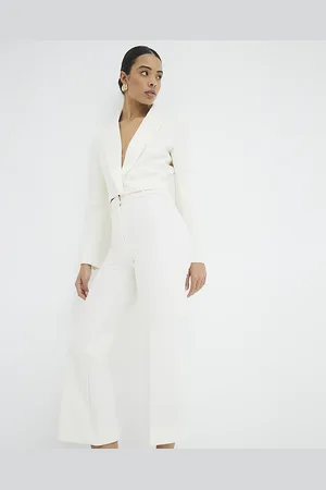 River Island Womens Cropped Flared Trousers