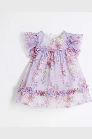 River Island Baby Girls Mesh Floral Printed Dress