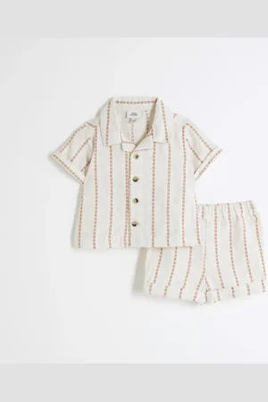 River Island Baby Boys Red Stripe Shirt Set