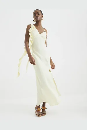 River Island Womens Ruffle Slip Maxi Dress
