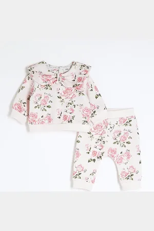River Island Baby Girls Rose Print Sweatshirt Set