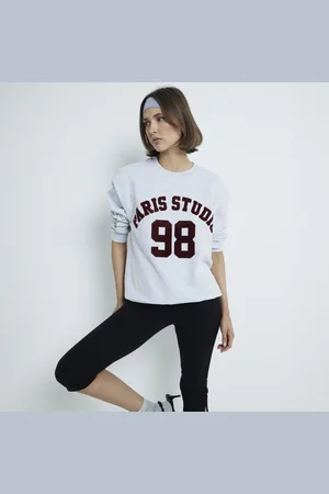 River Island Womens Long Sleeve Paris Studio Sweatshirt