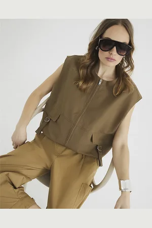 River Island Womens Bubble Hem Gilet