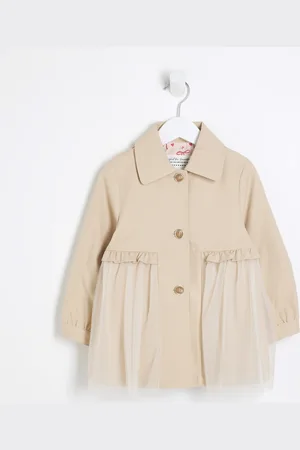 River Island Mini Girls Tulle Trench Coat