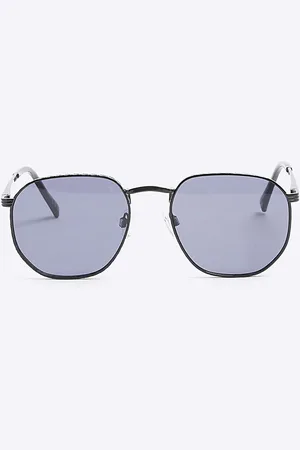 River Island Mens Embossed Metal Hexagon Sunglasses