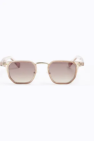 River Island Mens Crystal Round Sunglasses
