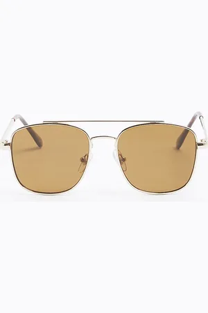 River Island Boys Tortoise Metal Navigator Sunglasses