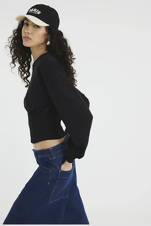 River Island Womens Long Sleeve Corset Hem Sweatshirt