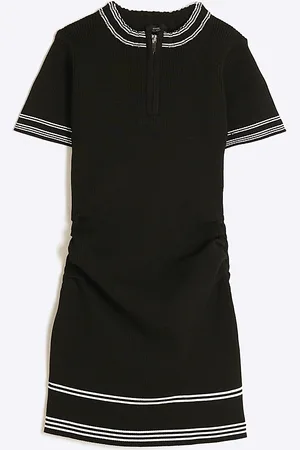 River Island Girls Tipped Zipped Jumper Dress